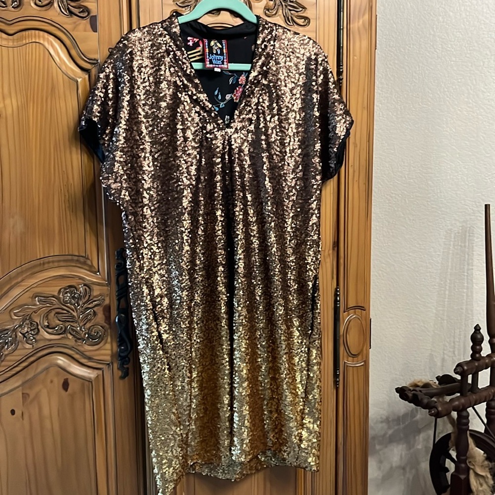 EUC Johnny Was Sequin Ambre Dress